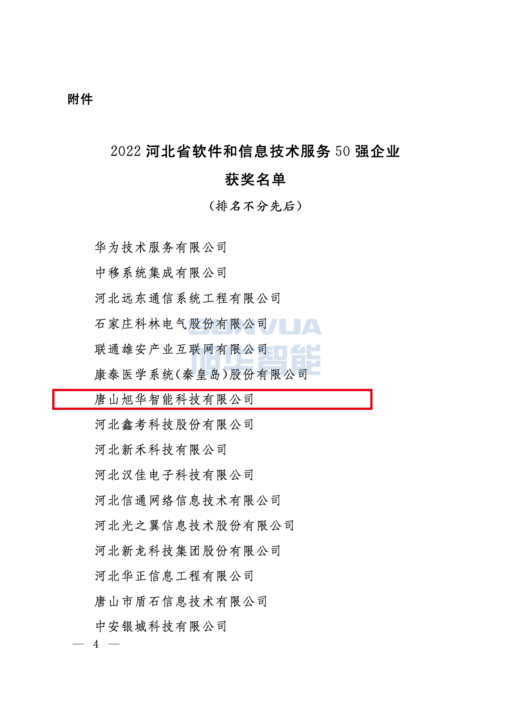 喜报 ▏旭华智能荣获2022年度河北省软件和信息技术服务50强企业荣誉称号
